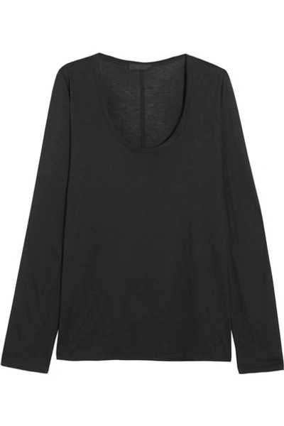 The Row Baxerton Jersey Top In Black