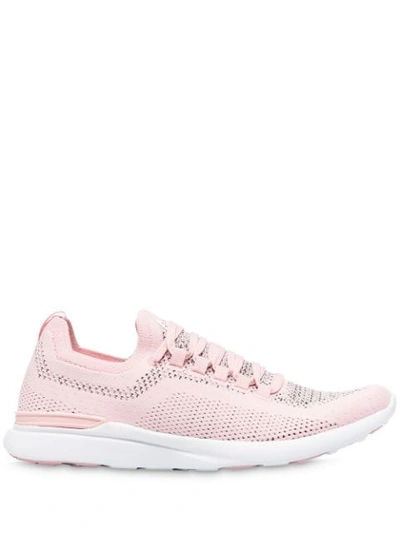 Apl Athletic Propulsion Labs Fly Knit Tech Loom Breeze Trainers In Pink
