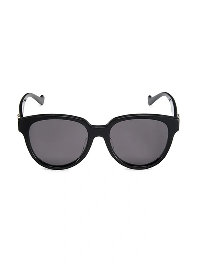 Gucci Interlocking G Acetate Cat-eye Sunglasses In Black