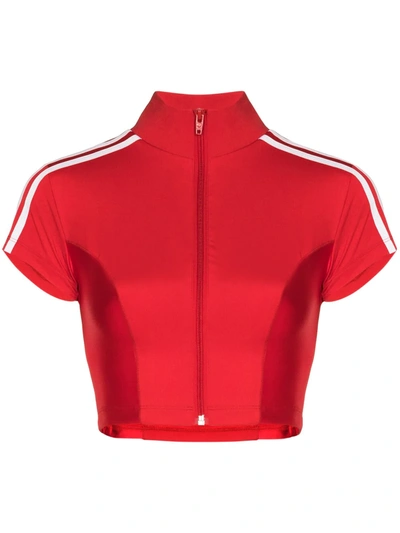 Adidas Originals X Paolina Russo Olympic Crop Top In Red