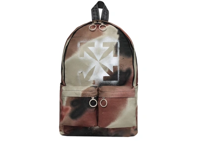 Pre-owned Off-white  Camoflage Backpack Camo Brown