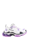 Balenciaga White And Lilac Triple S Sneaker