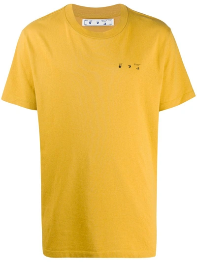 Off-white Arrows Logo T-shirt In Yellow