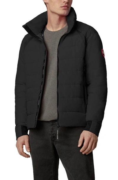 Canada Goose Updated Hybridge Base Hooded 750 Fill Power Down Jacket In Black