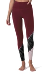 Electric & Rose Sunset Leggings In Echo Wash Crimson/ Beige/ Onyx