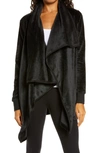 Ugg Orla Double Face Fleece Drape Jacket In Black