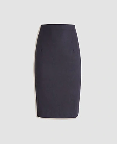 Ann Taylor The Pencil Skirt In Tropical Wool In Coal Grey