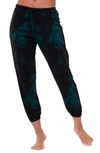 Onzie Fleece Tie Dye Joggers In Emerald Tie Dye