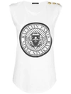 Balmain Logo-print Tank Top In White