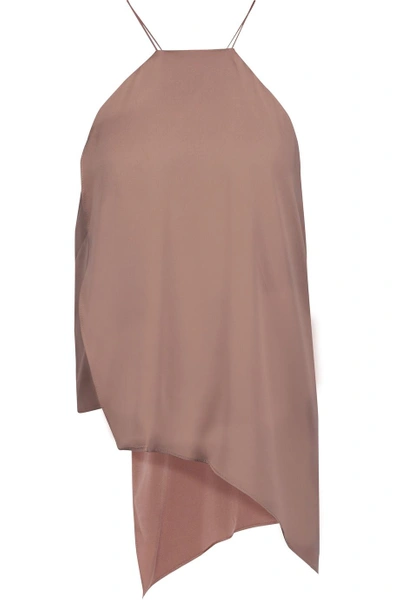 Milly Ciara Asymmetric Silk-blend Top