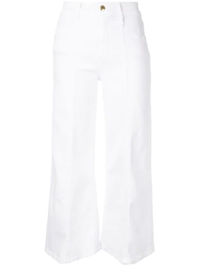 Frame Le California High-rise Wide-leg Jeans In White