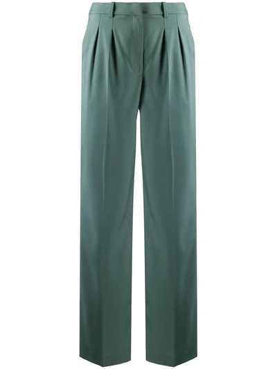 Loulou Studio Tailored Wool Trousers In Green