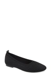 Sanctuary Social "smart Creation" Knit Ballet Flats Women's Shoes In Black