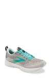 Brooks Revel 4 Hybrid Running Shoe In Grey/ Fair Aqua/ Black