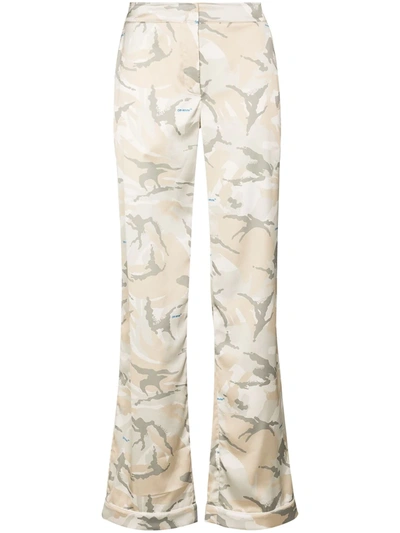 Off-white Neutrals X Browns 50 Camouflage Flared Trousers
