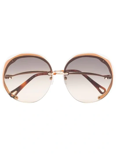 Chloé Oversized-frame Sunglasses In Brown