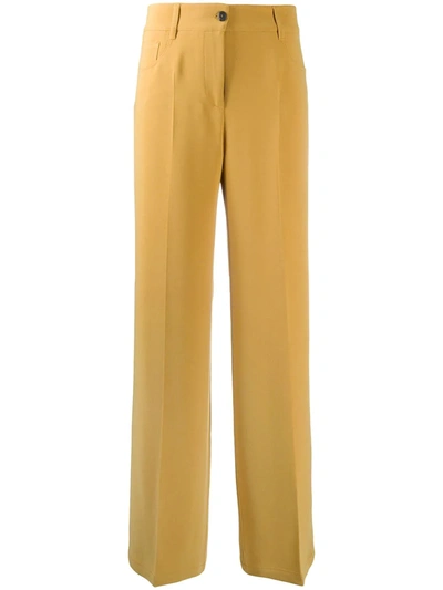 Alberto Biani Straight-leg Tailored Trousers In Yellow