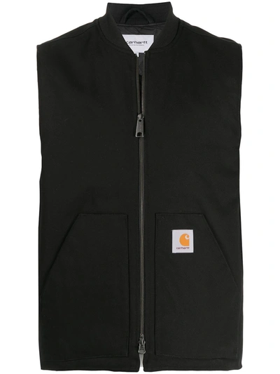 Carhartt Logo Patch Gilet In Black