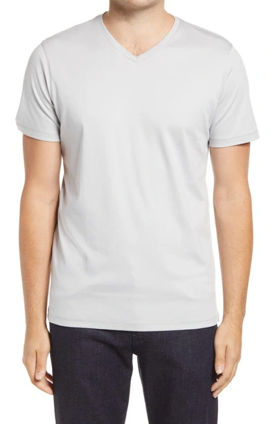 Robert Barakett Georgia Regular Fit V-neck T-shirt In Chalk