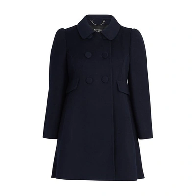 Marc Jacobs The Double Breasted Girls Coat In Dark Navy