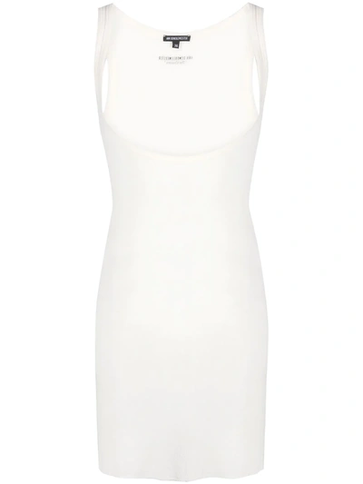 Ann Demeulemeester Ribbed Cut-out Tank Top In Neutrals