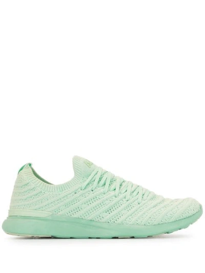Apl Athletic Propulsion Labs Techloom Wave Knitted Sneakers In Green