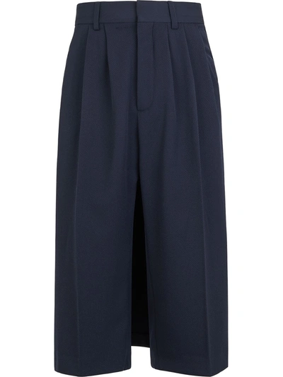 Fendi Tailored Cape Trousers In Blue