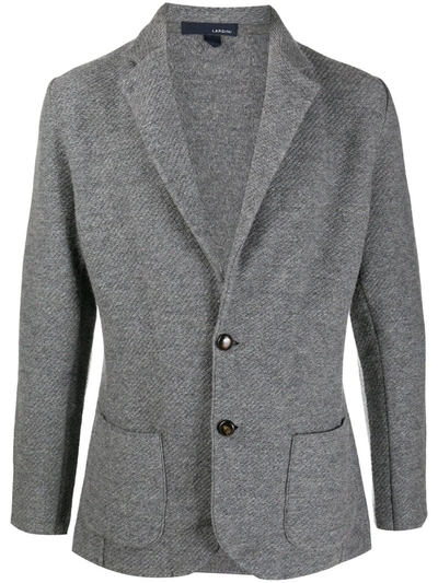 Lardini Knitted Tailored Blazer In Grey