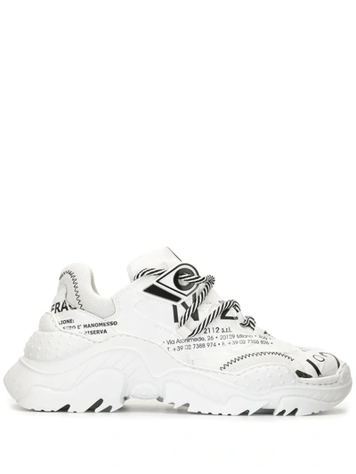 N°21 Logo-printed Billy Trainers In White
