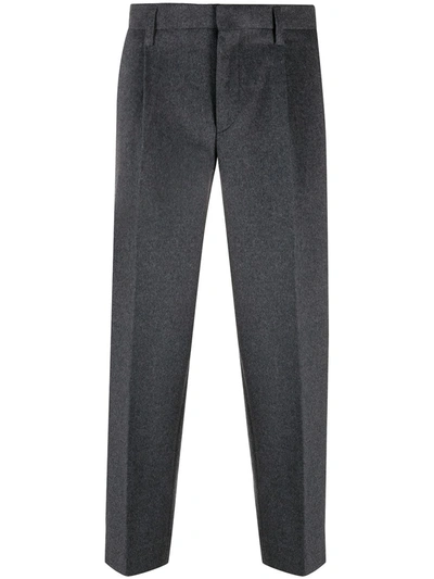 Kolor Cropped Wool Trousers In Grey