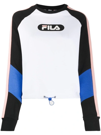 Fila Logo Print Sweatshirt In White