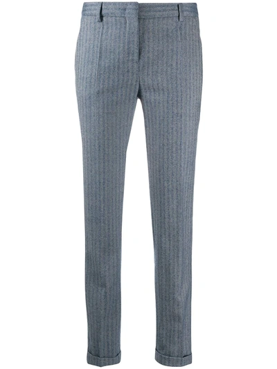 Incotex Striped Tailored Trousers In Blue