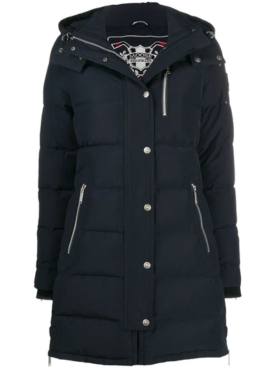 Moose Knuckles Quilted Puffer Jacket In Blue