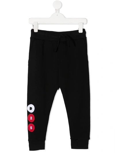 Dsquared2 Teen Logo-print Track Trousers In Black
