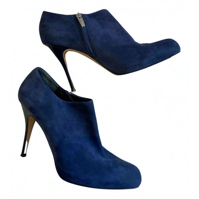 Pre-owned Gianvito Rossi Ankle Boots In Blue