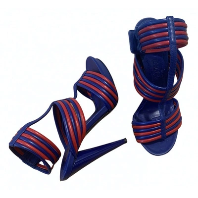Pre-owned Alexander Mcqueen Leather Sandals In Multicolour