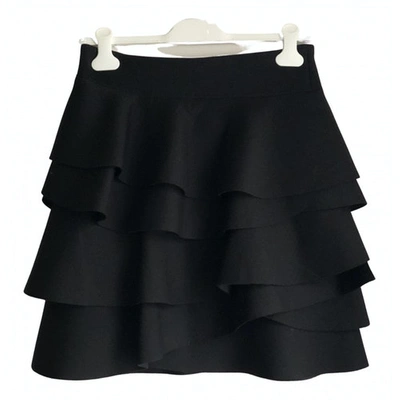 Pre-owned Dkny Mini Skirt In Black