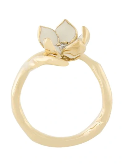 Shaun Leane Cherry Blossom Diamond Ring In Metallic