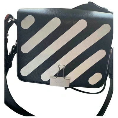 Pre-owned Off-white Binder Black Leather Handbag