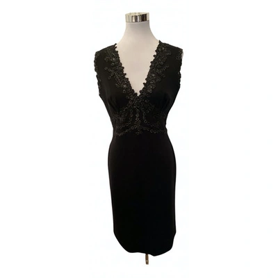 Pre-owned Ermanno Scervino Wool Mid-length Dress In Black