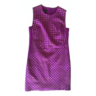 Pre-owned Narciso Rodriguez Silk Mini Dress In Purple