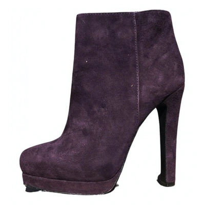 Pre-owned Ash Ankle Boots In Purple