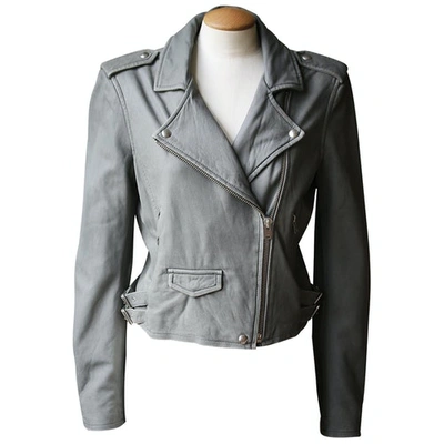 Pre-owned Iro Leather Jacket In Grey