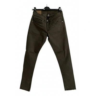 Pre-owned Dondup Trousers In Khaki