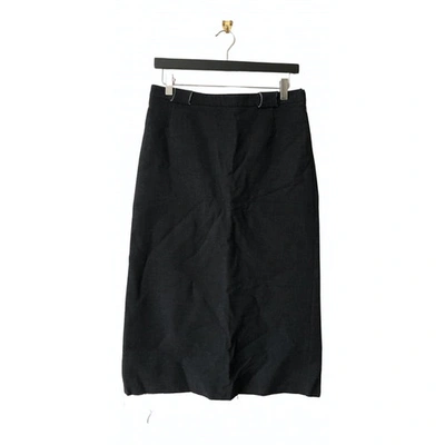 Pre-owned Maison Margiela Wool Mid-length Skirt In Anthracite
