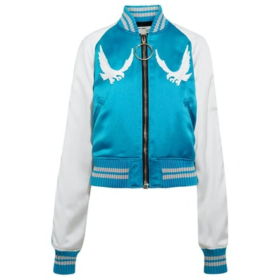Pre-owned Off-white Silk Jacket In Blue