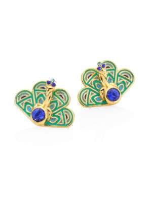 Kate Spade Full Plume Small Peacock Stud Earrings In Multicolor | ModeSens