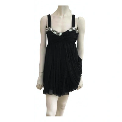 Pre-owned Matthew Williamson Silk Mini Dress In Black