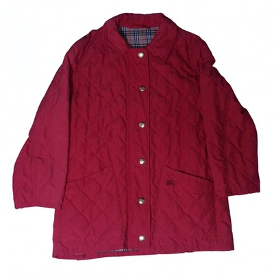 Pre-owned Burberry Jacket In Red