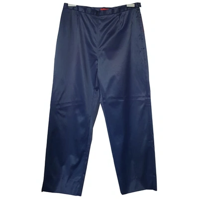 Pre-owned Kenzo Trousers In Navy